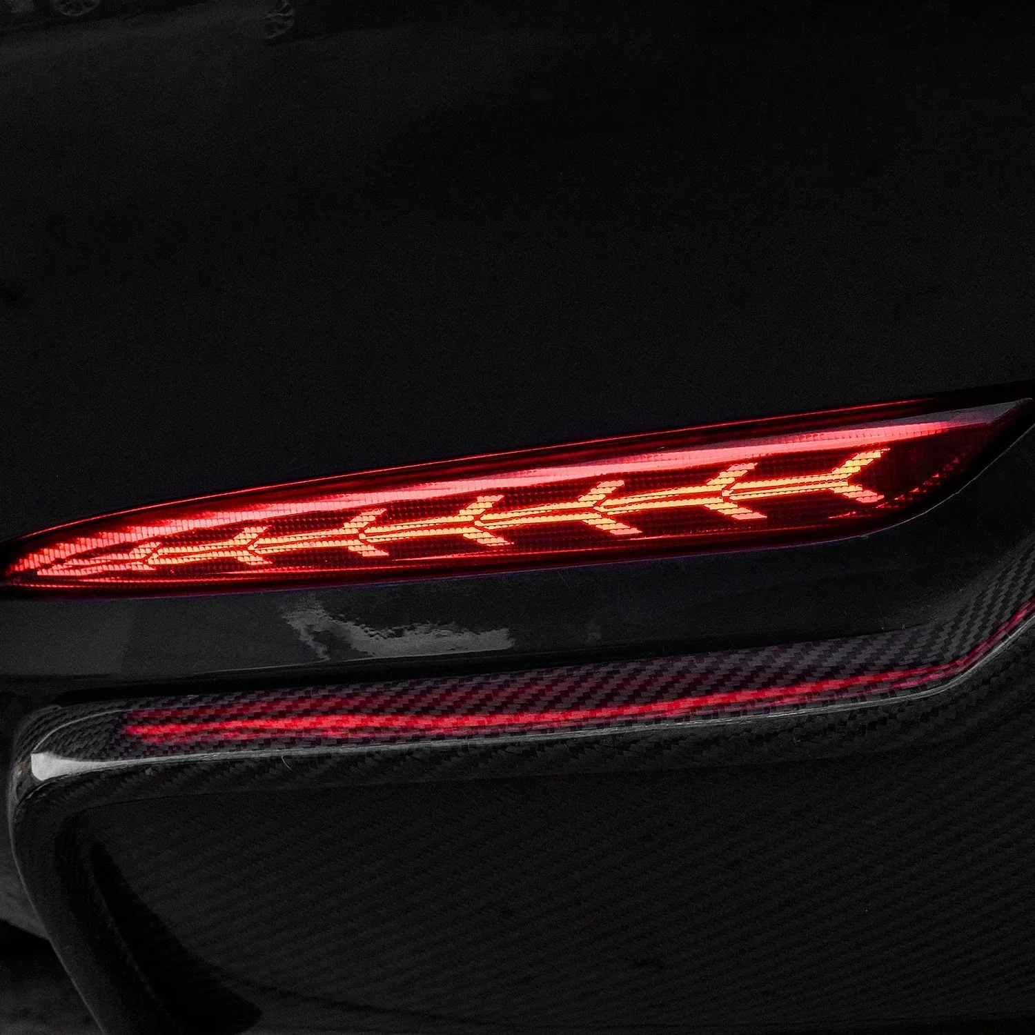 Tesla Model 3 Rear Bumper Fishbone Style Taillight Rear Bumper Reflectors, 2017-2023 - Image 5