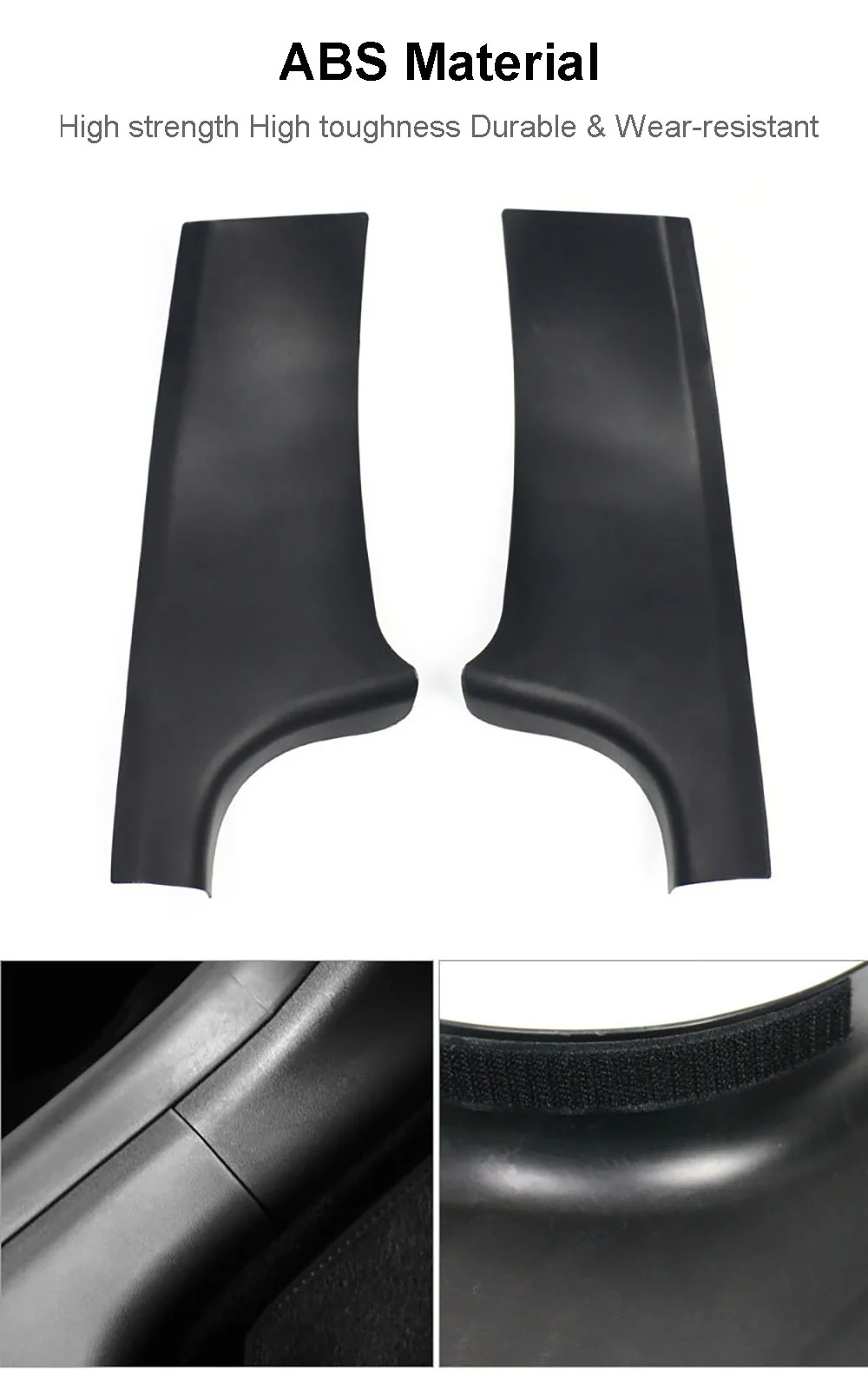 Tesla Model Y 5-Seater Rear Inside Door Sill Guard Protectors, ABS, 2020-2024 - Image 2