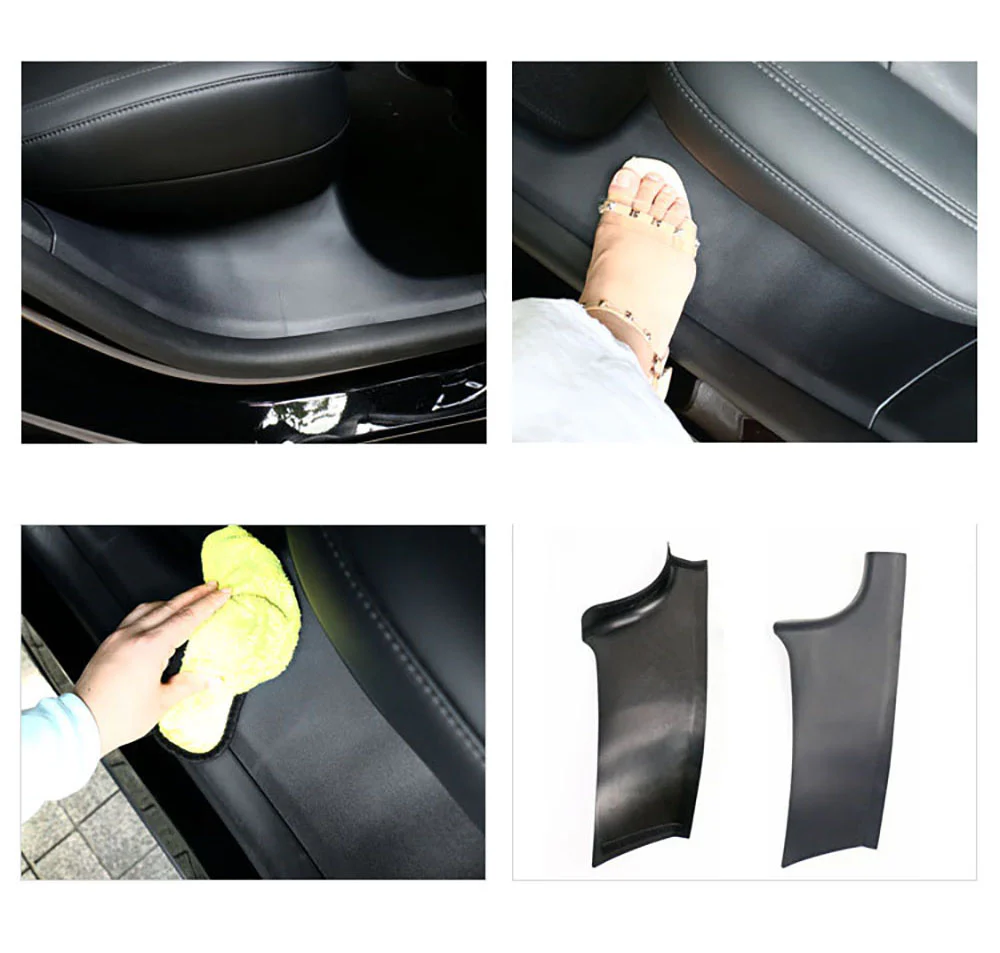 Tesla Model Y 5-Seater Rear Inside Door Sill Guard Protectors, ABS, 2020-2024 - Image 5