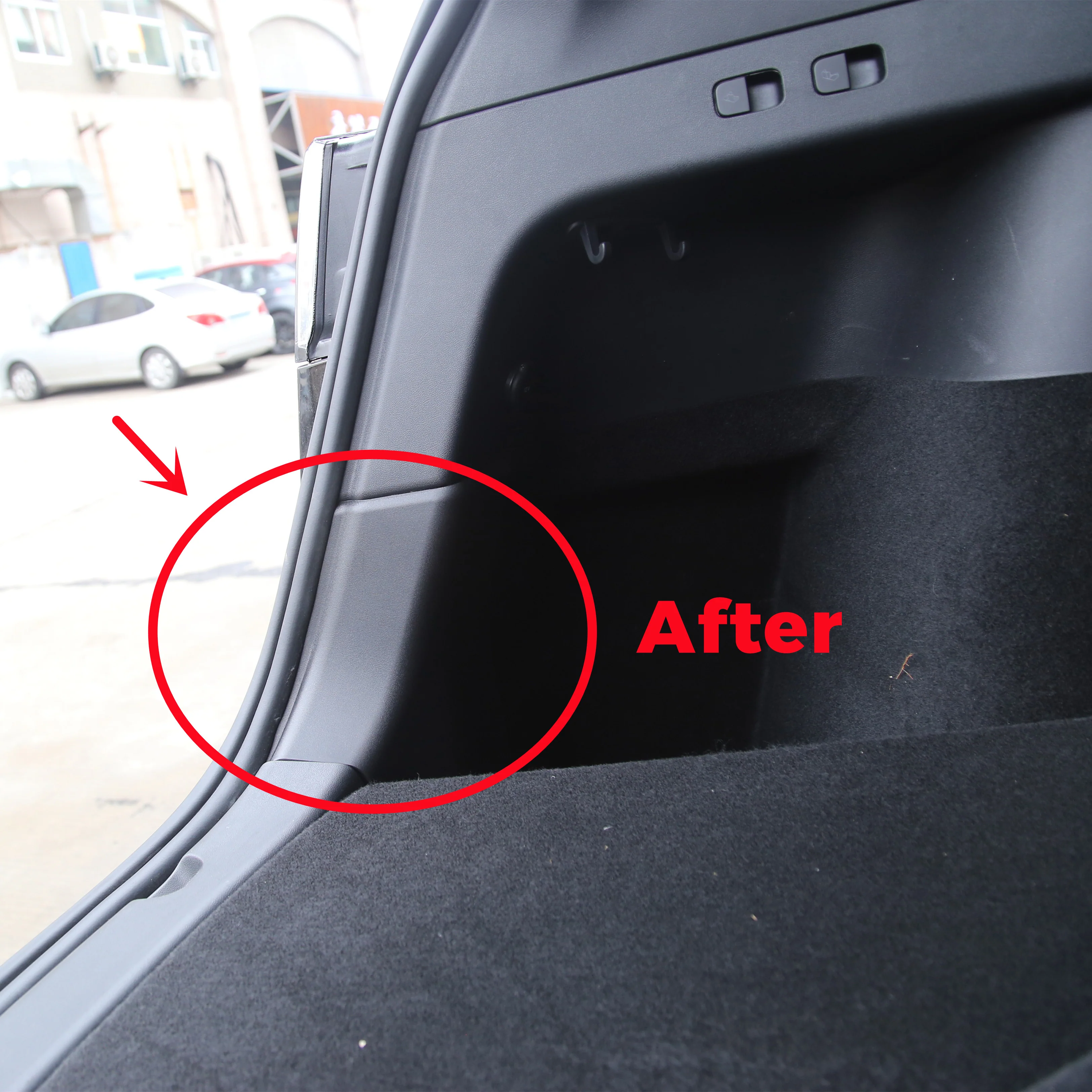 Tesla Model Y Rear Trunk Side Trim Protector Covers, 2020-2024 - Image 4