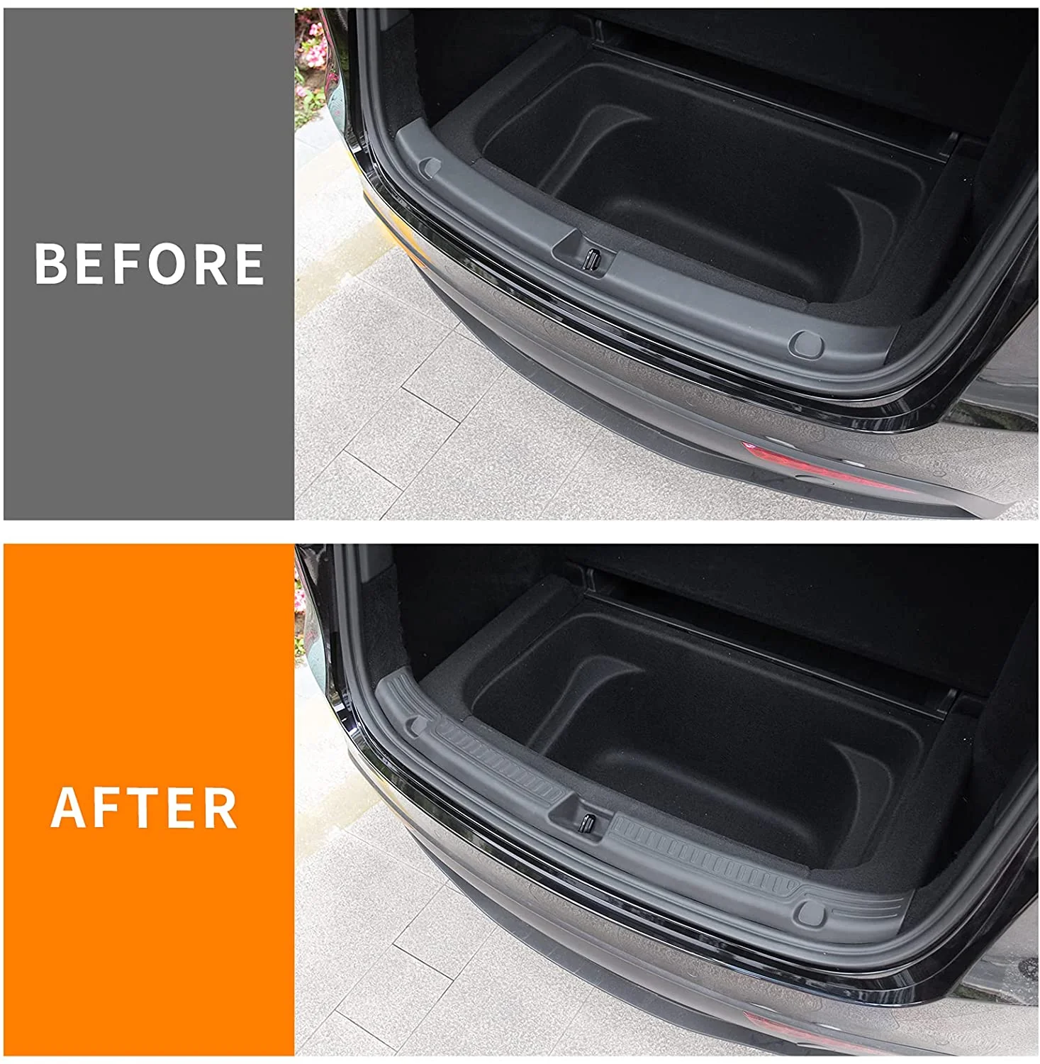 Tesla Model Y Rear Trunk Sill Plate Protector, TPE Rubber, 2020-2024 - Image 2