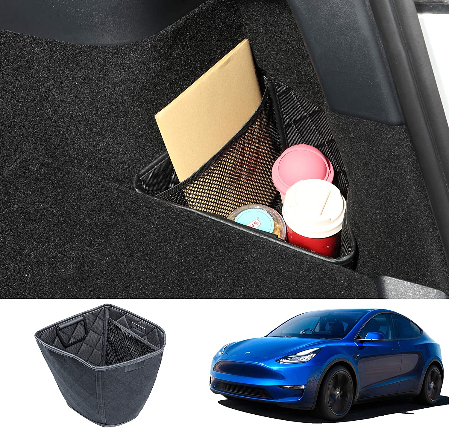 Tesla Model Y Rear Trunk Storage Pocket Organizers, Pair, 2020-2024