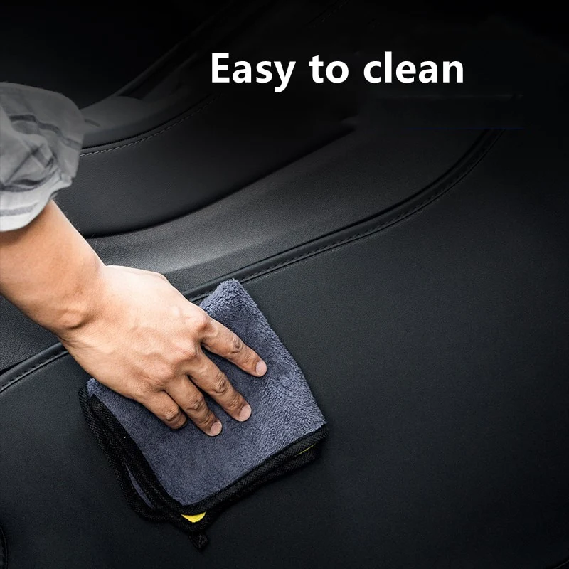 Tesla Model Y Side Console Kick Pad Protectors, PU Leather, 2020-2024 - Image 4