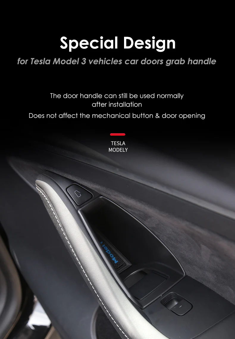 Tesla Model Y Side Door Interior Storage Organizers, 2020-2024 - Image 4
