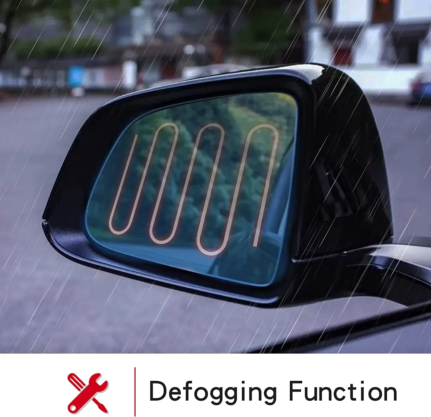 Tesla Model Y Side Mirror Blue Glass Lens, Anti-Glare Panoramic Blue Glass, Heat Defogging, 2020-2024 - Image 4