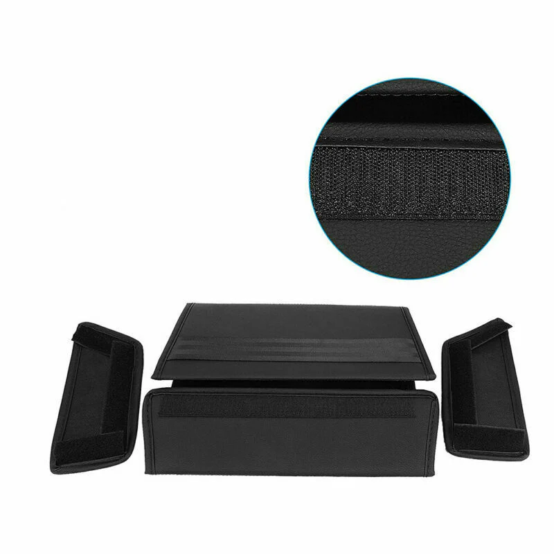 Tesla Model Y Under Seat Storage Box Organizer, Black PU Leather, 2020-2024 - Image 4