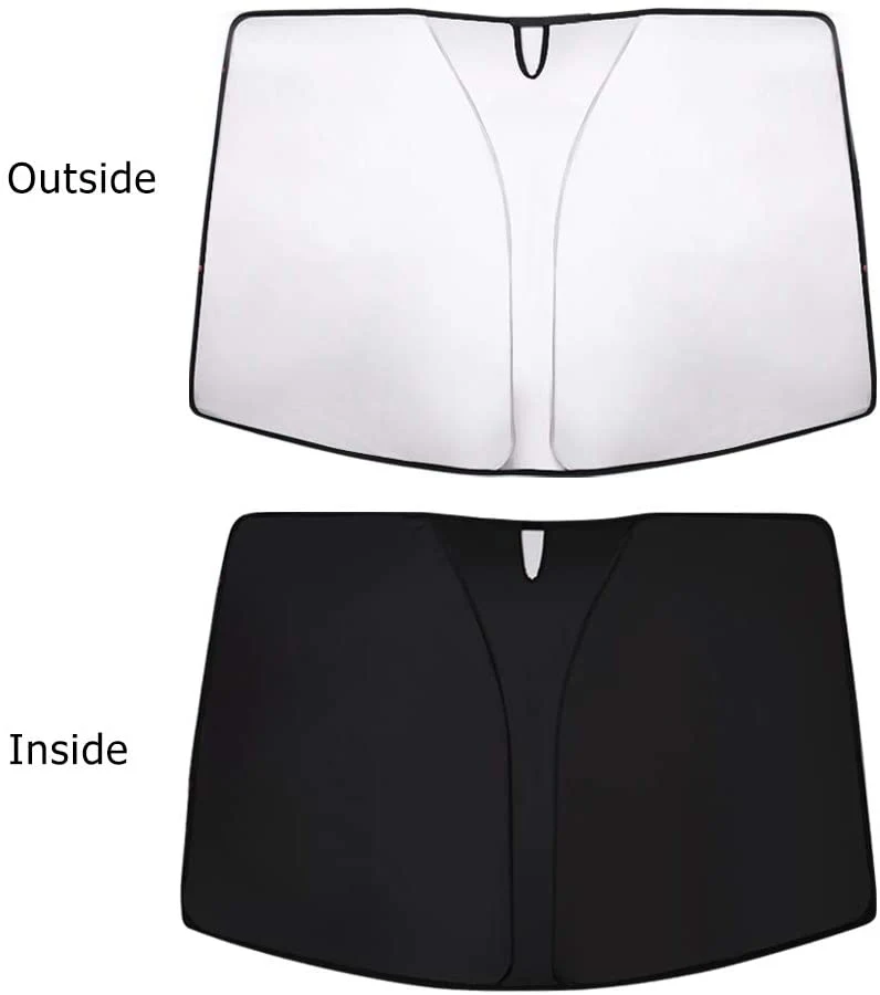 Tesla Model Y Windshield Sunshade Foldable Sun Protector With Carry Pouch, 2020-2025 - Image 4