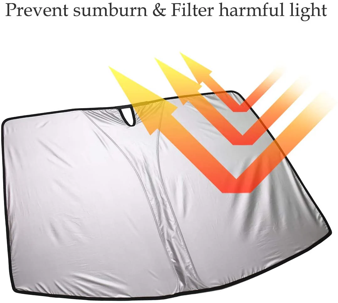 Tesla Model Y Windshield Sunshade Foldable Sun Protector With Carry Pouch, 2020-2025 - Image 5