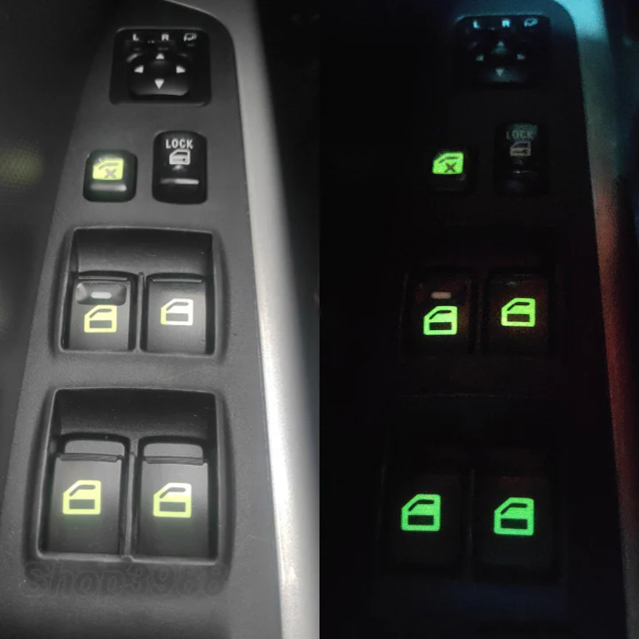 Tesla Window Switch Luminous Fluorescent Sticker Decals - Image 3